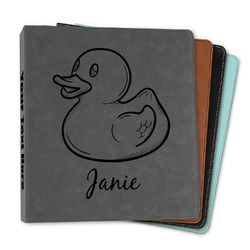 Rubber Duckie Leather Binder - 1" (Personalized)