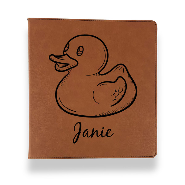 Rubber Duckie Leather Binder - 1" - Rawhide - Front View