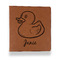 Rubber Duckie Leather Binder - 1" - Rawhide (Personalized)
