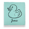 Rubber Duckie Leather Binders - 1" - Teal - Front View