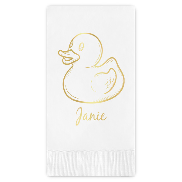 Custom Rubber Duckie Guest Napkins - Foil Stamped (Personalized)