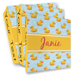 Rubber Duckie 3 Ring Binder - Full Wrap (Personalized)
