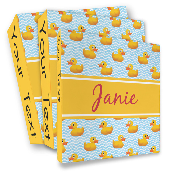 Custom Rubber Duckie 3 Ring Binder - Full Wrap (Personalized)