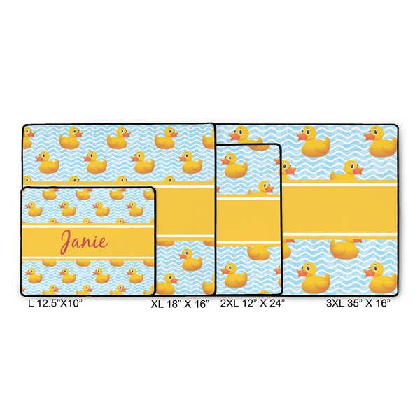 Rubber Duckie Gaming Mats - SIZE CHART