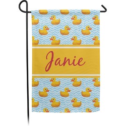 Rubber Duckie Small Garden Flag - Double Sided w/ Name or Text