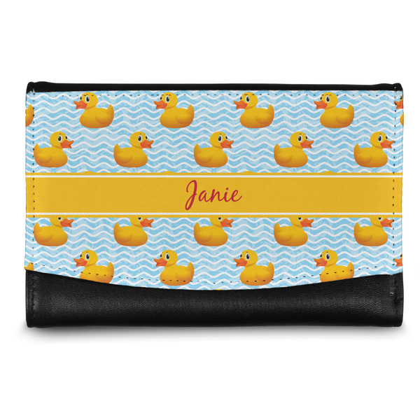 Custom Rubber Duckie Genuine Leather Women's Wallet - Small (Personalized)