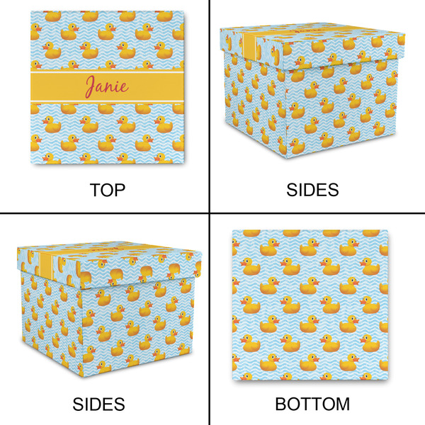 Rubber Duckie Gift Boxes with Lid - Canvas Wrapped - Large - Approval