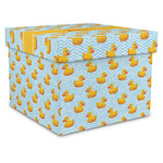 Rubber Duckie Gift Box with Lid - Canvas Wrapped - X-Large (Personalized)