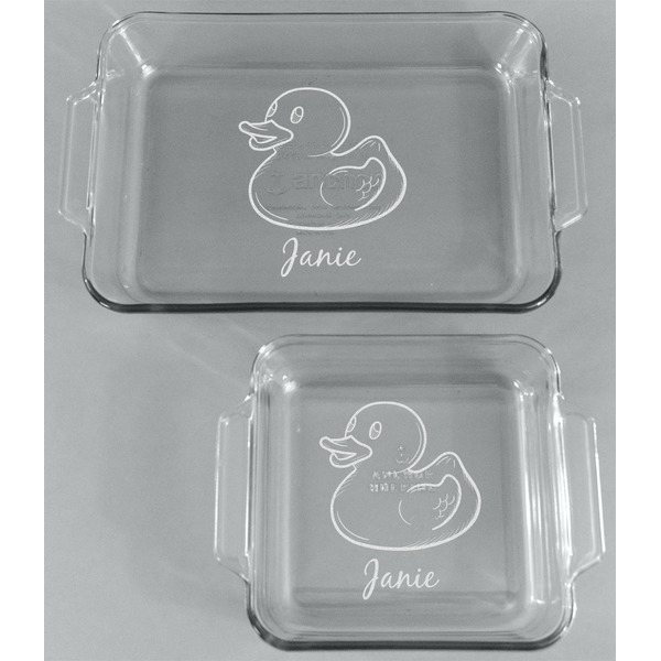 Rubber Duckie Glass Baking Dish Set - FRONT