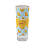 Rubber Duckie 2 oz Shot Glass -  Glass with Gold Rim - Single (Personalized)