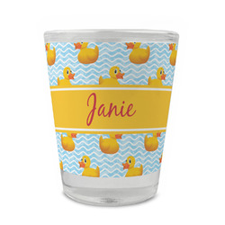 Rubber Duckie Glass Shot Glass - 1.5 oz - Set of 4 (Personalized)
