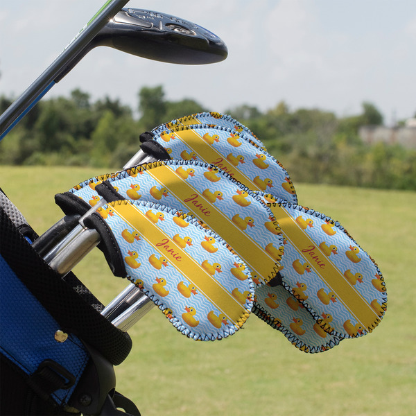 Custom Rubber Duckie Golf Club Iron Cover - Set of 9 (Personalized)