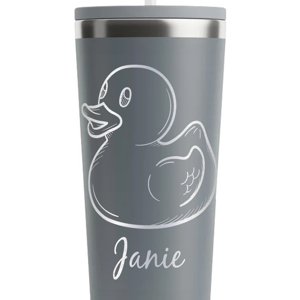 Rubber Duckie Grey RTIC Everyday Tumbler - 28 oz. - Close Up