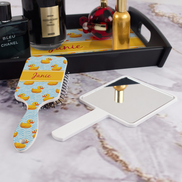 Rubber Duckie Hair Brush - With Hand Mirror