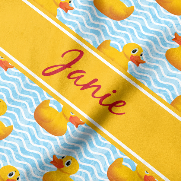 Rubber Duckie Hooded Baby Towel- Detail Close Up