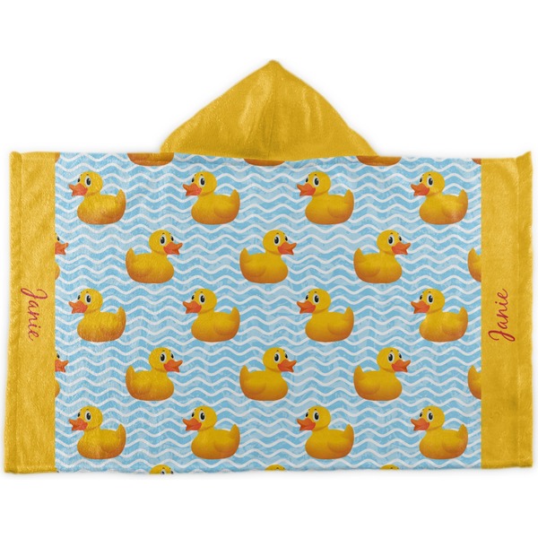 Custom Rubber Duckie Kids Hooded Towel (Personalized)