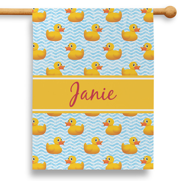 Custom Rubber Duckie 28" House Flag (Personalized)