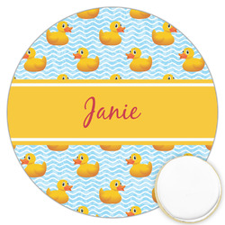 Rubber Duckie Printed Cookie Topper - 3.25" (Personalized)