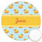 Rubber Duckie Printed Cookie Topper - 3.25" (Personalized)