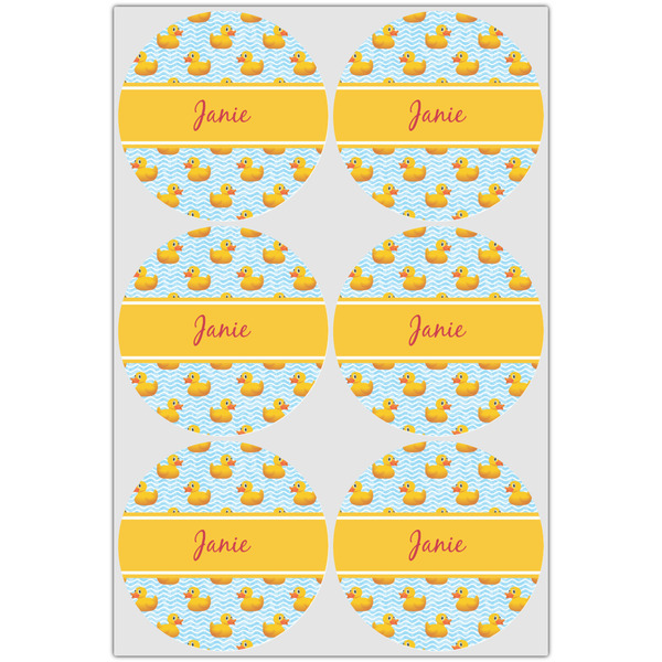 Rubber Duckie Icing Circle - Large - Set of 6