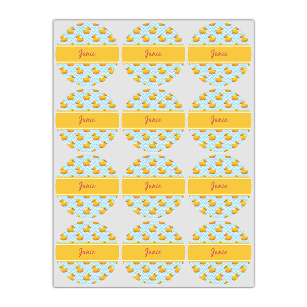 Rubber Duckie Icing Circle - Small - Set of 12