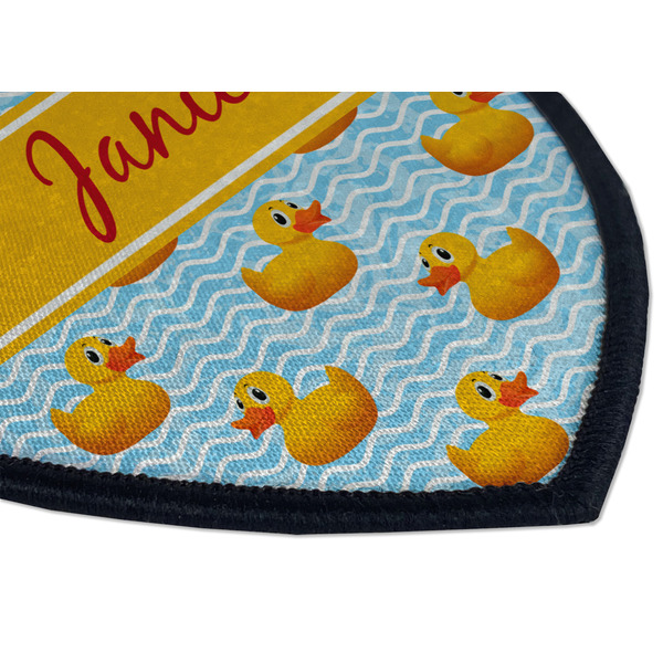 Rubber Duckie Iron on Shield 3 Detail