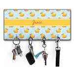 Rubber Duckie Key Hanger w/ 4 Hooks w/ Name or Text
