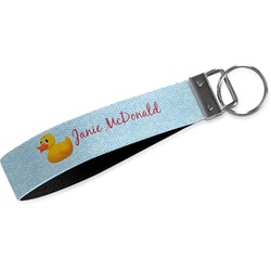 Rubber Duckie Wristlet Webbing Keychain Fob (Personalized)