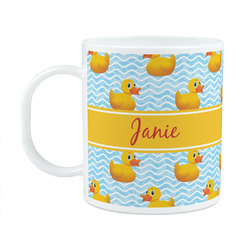 Rubber Duckie Plastic Kids Mug (Personalized)