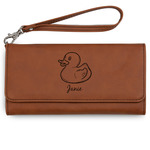 Rubber Duckie Ladies Leatherette Wallet - Laser Engraved - Rawhide (Personalized)
