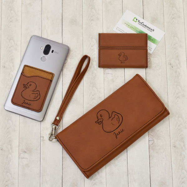 Rubber Duckie Leather Phone Wallet, Ladies Wallet & Business Card Case