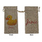Rubber Duckie Large Burlap Gift Bags - Front & Back