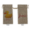 Rubber Duckie Large Burlap Gift Bag - Front & Back (Personalized)