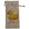Rubber Duckie Large Burlap Gift Bags - Front