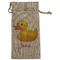 Rubber Duckie Large Burlap Gift Bag - Front