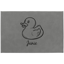 Rubber Duckie Large Gift Box w/ Engraved Leather Lid (Personalized)