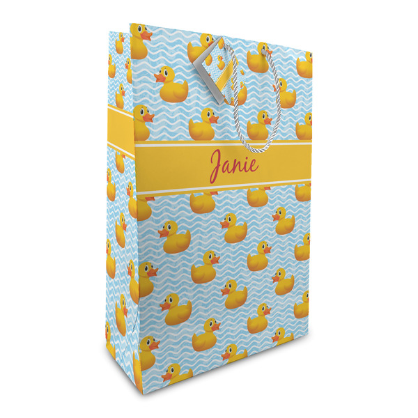 Custom Rubber Duckie Large Gift Bag (Personalized)