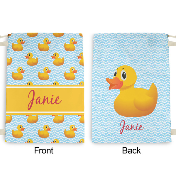 Rubber Duckie Large Laundry Bag - Front & Back View