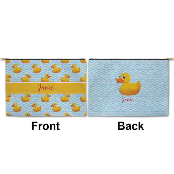 Rubber Duckie Large Zipper Pouch Approval (Front and Back)