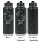 Rubber Duckie Laser Engraved Water Bottles - 2 Styles - Front & Back View