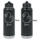 Rubber Duckie Laser Engraved Water Bottles - Front & Back Engraving - Front & Back View