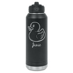 Rubber Duckie Water Bottles - Laser Engraved - Front & Back (Personalized)