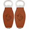 Rubber Duckie Leather Bar Bottle Opener - Front and Back