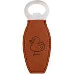 Rubber Duckie Leatherette Bottle Opener - Double Sided (Personalized)