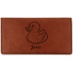 Rubber Duckie Leatherette Checkbook Holder (Personalized)