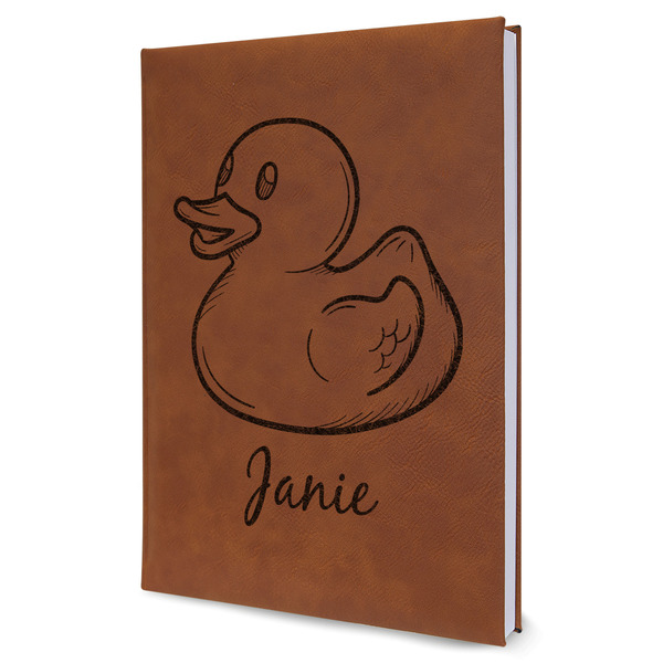 Custom Rubber Duckie Leather Sketchbook (Personalized)