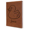 Rubber Duckie Leather Sketchbook - Large - Double Sided - Angled View