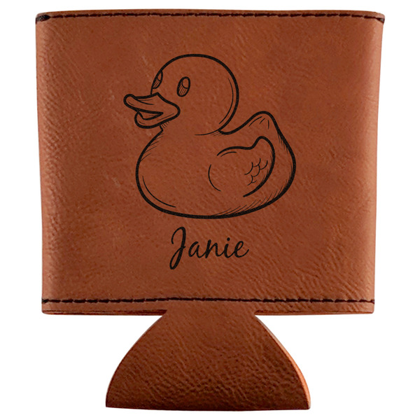 Custom Rubber Duckie Leatherette Can Sleeve (Personalized)