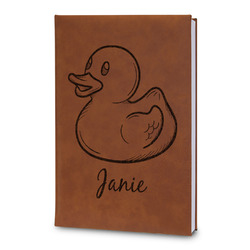 Rubber Duckie Leatherette Journal - Large - Double Sided (Personalized)