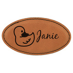 Rubber Duckie Leatherette Oval Name Badge with Magnet (Personalized)